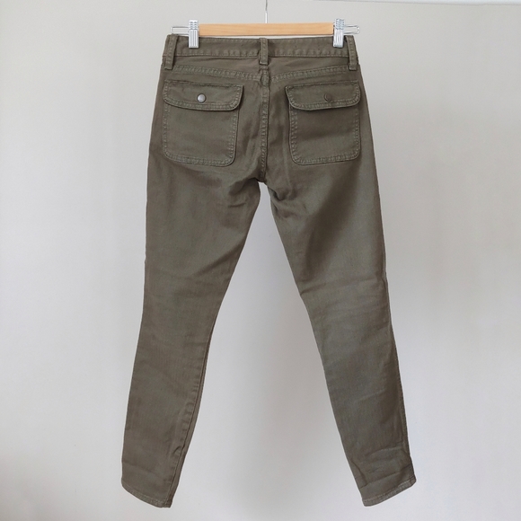 Gap 1969 Always Skinny Jeans Utility Olive Green Size 24 Low Rise - Picture 5 of 8